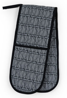 George Home Black Dash Double Oven Glove, UK version