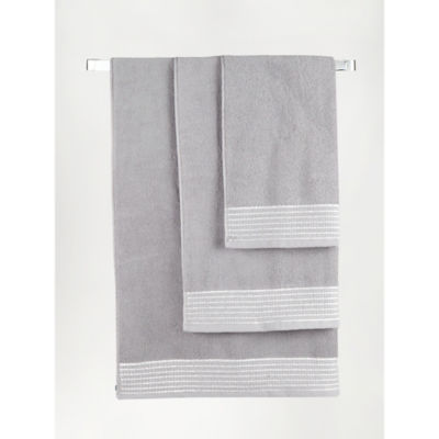 George Home grey lurex hand towel 50x90cm, UK version