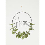 George Home black wire sign with artificial eucalyptus, UK version