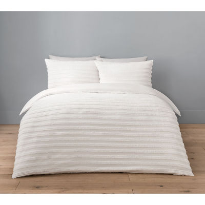 George Home white duvet set with tufted design for double beds, UK version