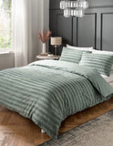 George Home grey luxury tufted washed cotton duvet set, UK version