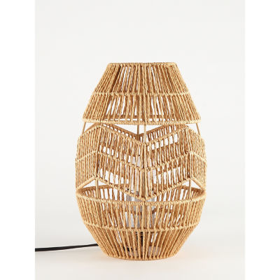 George Home rattan pot style table lamp, UK version