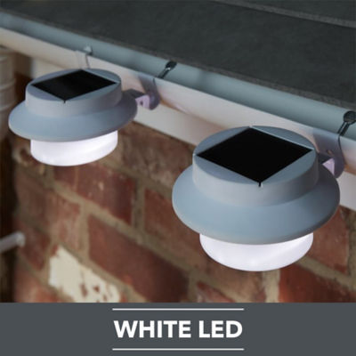 George Home solar gutter lights 2 pack 12x12x6.3cm, imported from the UK