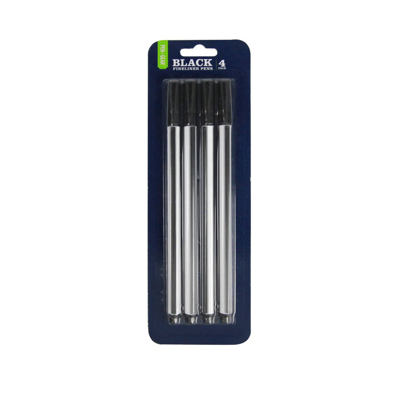 Pen & Gear black fineliners 4 pack, imported from the UK