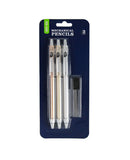 Pen & Gear mechanical pencils 3 pack with spare leads (British brand)