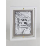 George Home white spinning double photo frame 7 x 5 inch, UK version