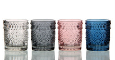 George Home coloured glass tealight holder, UK version