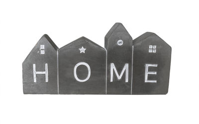 George Home grey cement 4 house home sign, UK version