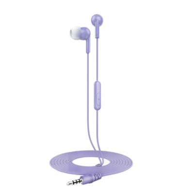 ONN Wired Earbuds with Mic - Lilac