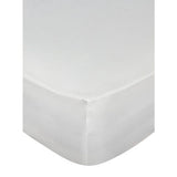 George Home White Percale 100 Cotton Fitted Sheet - Double