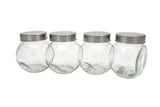 George Home glass and stainless steel spice jars, UK version