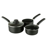 George Home 3-piece non-stick aluminium saucepan set, UK version