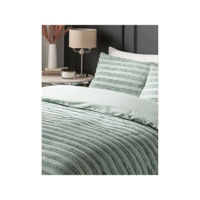 George Home green luxury tufted duvet set double (British brand)