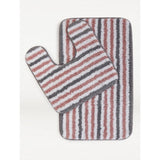 ASDA George Home Pink And Grey Rubber Backed Microfibre Pedestal Set- Buy online at McGrocer