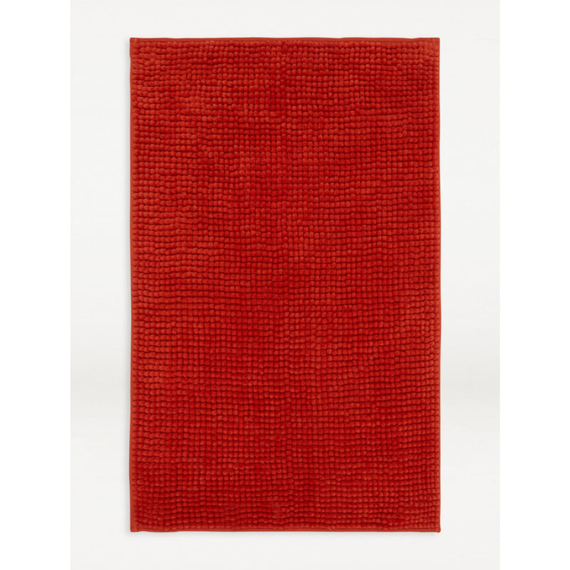 George Home Burnt Orange Chenille Bath Mat 80cm x 50cm, UK version