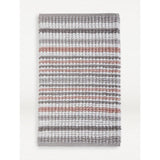 George Home pink and grey stripe chenille bath mat 50x80cm (British brand)