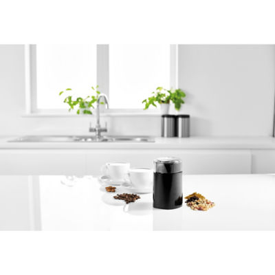 George Home matte black stainless steel coffee grinder 150ml, UK version