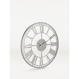 George Home large wall clock silver finish, imported from the UK