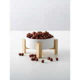 George Home white bamboo pet bowl 15cm (British brand)