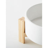 George Home white bamboo pet bowl 15cm (British brand)