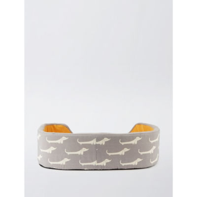 George Home grey sausage dog print foam bed, UK version