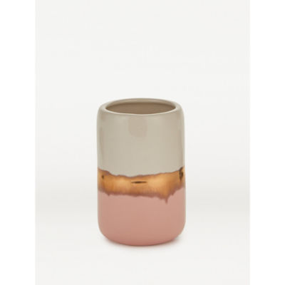 George Home pink and gold reactive glaze tumbler, UK version