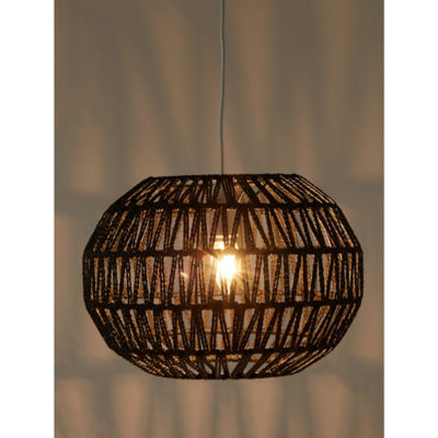 George Home black rattan light shade, UK version