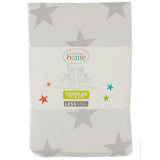 George Home grey star print easy care toddler fitted sheet - British product