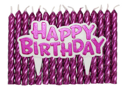 George Home birthday candle set with wooden wicks, UK version