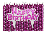 George Home birthday candle set with wooden wicks, UK version