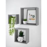 George Home grey square shelf set of 3, UK version
