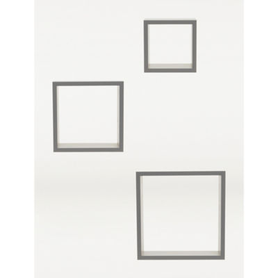 George Home grey square shelf set of 3, UK version