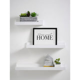 ASDA George Home White Floating Picture Shelf Set of 3 Wall Shelves- Buy online at McGrocer