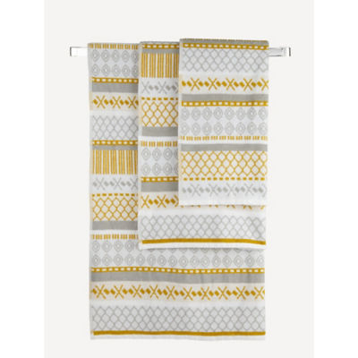 George Home grey geometric super soft hand towel - British product