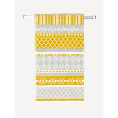George Home grey geometric super soft hand towel - British product