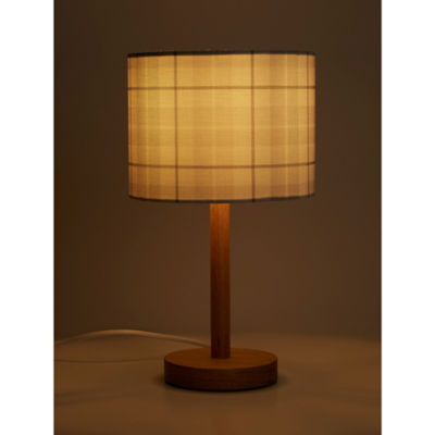 George Home grey check print table lamp - British product