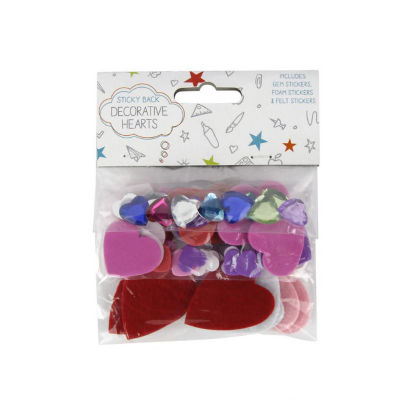 ASDA Craft Pack decorative heart stickers (British brand)