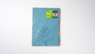 ASDA dividers A4 pack assorted colours - British product