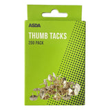 ASDA Pen & Gear Thumb Tacks Assorted Colours Push Pins 100 Pack- Buy online at McGrocer