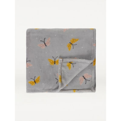 George Home grey butterfly throw, imported from the UK