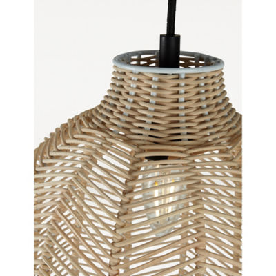 George Home rattan wicker light shade 30cm, UK version