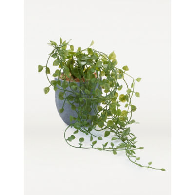 George Home faux trailing plant in grey pot 12x20x12cm (British brand)