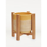 George Home ceramic planter 20cm with wooden stand, UK version