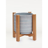 George Home ceramic planter with wooden stand, UK version