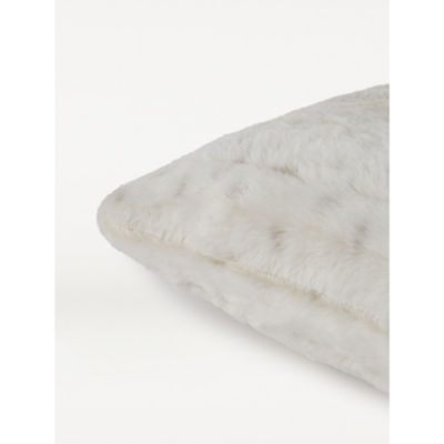 George Home natural faux fur cushion - British product