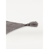 George Home Grey Knitted Tassel Throw