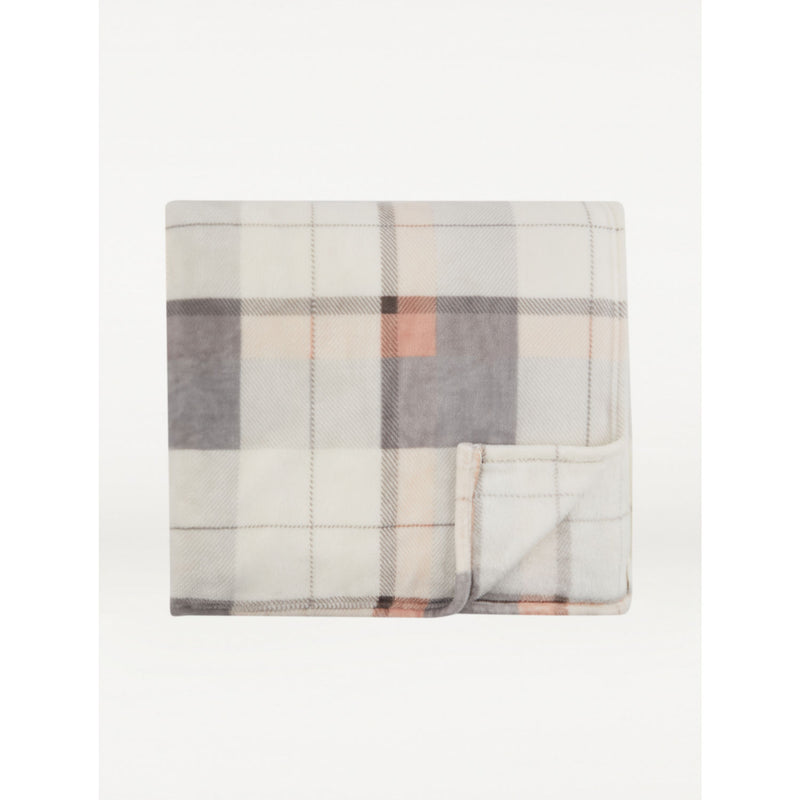 George Home pink checkered blanket 200cm x 220cm, UK version