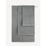 George Home medium grey waffle textured bath towel, imported from the UK