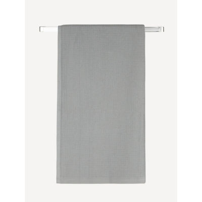 George Home medium grey waffle textured bath towel, imported from the UK