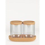 George Home canister set with cork lids and tray - British product